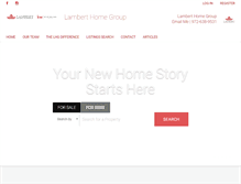 Tablet Screenshot of lamberthomegroup.com